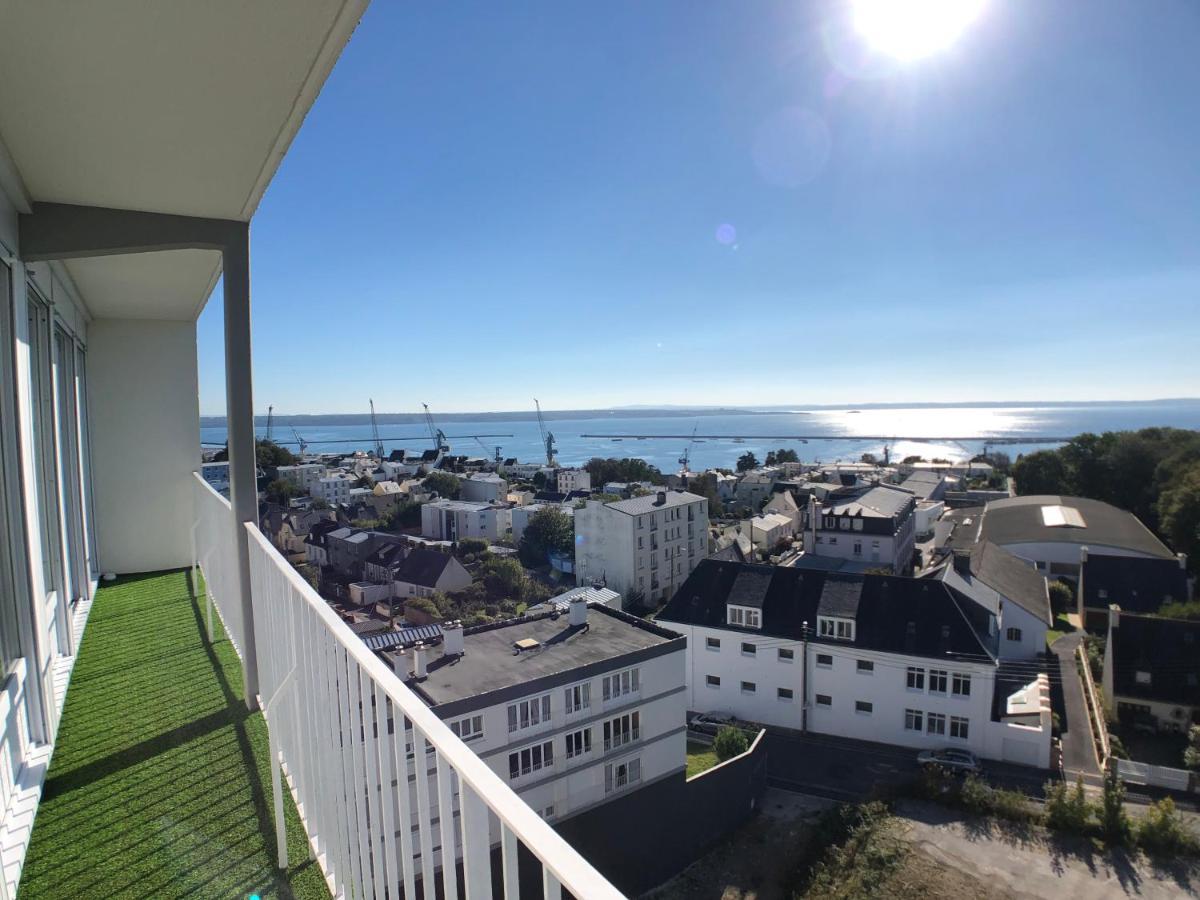 Superbe Appartement Avec Une Vue Mer Panoramique Brest Dış mekan fotoğraf